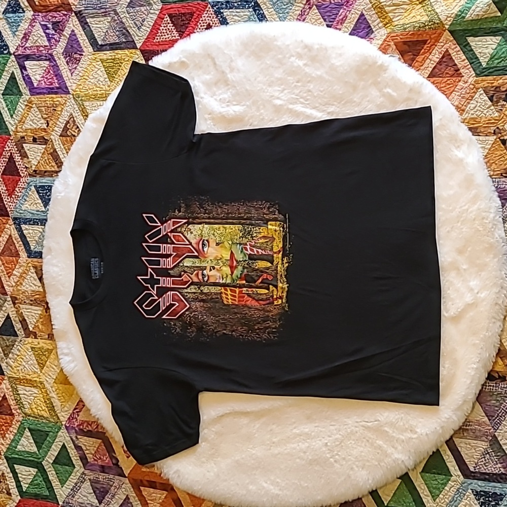 American Classics The Styx Grand Illusion Black Graphic 100% Cotton Band Tshirt
